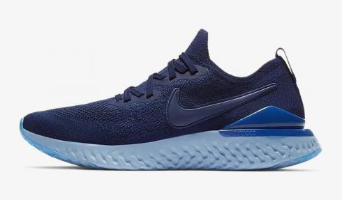 Nike Epic React Flyknit 2 Blue Void Indigo Force Black Blue Void BQ8928-400