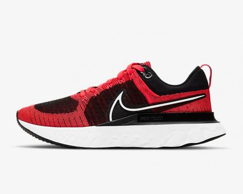 Nike React Infinity Run Flyknit 2 Bright Crimson Black White CT2357-600