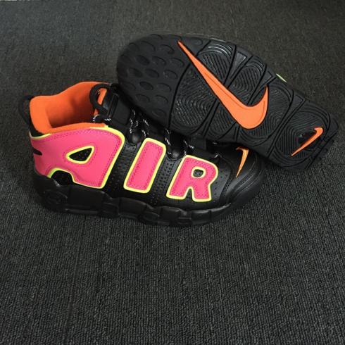 NIKE WMNS AIR MORE UPTEMPO HOT PUNCH Black Peach Red