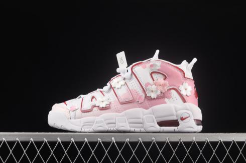Wmns Nike Air More Uptempo GS White Varsity Red Pink DJ5988-100