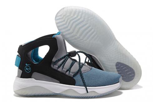 Nike Air Flight Huarache Men Basketball Shoes Blue Grey White