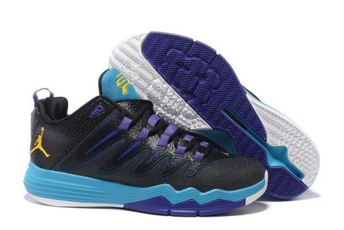 Nike Jordan CP3 IX 9 Hornets Men Basketball Shoes Blk Blue Lag Laser Orange 810868-035