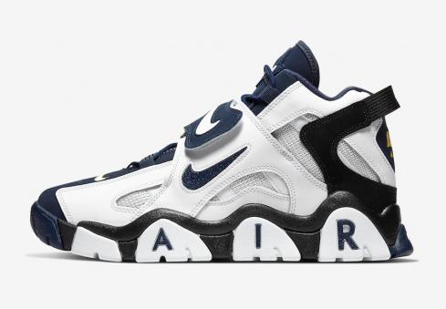 Nike Air Barrage Mid White Navy Gold AT7847-101