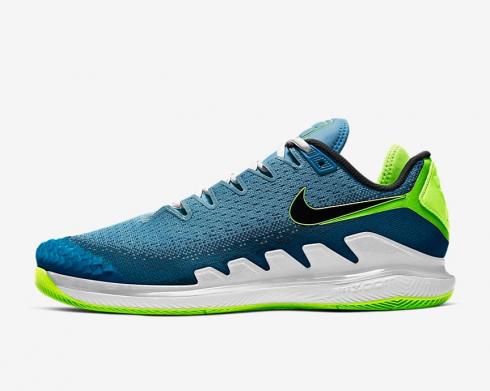 Nike Air Zoom Vapor X Knit Neo Turquoise Green Abyss Hot Lime Black AR0496-400