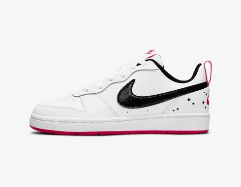 Nike Court Borough 2 SE GS White Very Berry Black DM0110-100