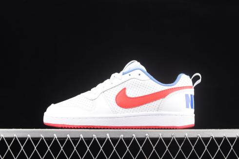Nike Court Borough Low GS White Blue Red Running Shoes DM2420-164