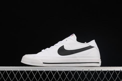 Nike Court Legacy Canvas White Balck Red Shoes CZ6539-101
