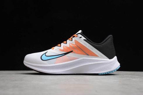 Nike Quest 3 White Black LT Navy Dutch Orange Running Shoes CD0232-101