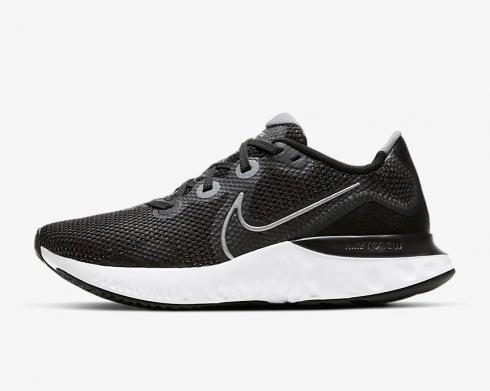 Nike Wmns Renew Run Black White Dark Smoke Grey Metallic Silver CK6360-008