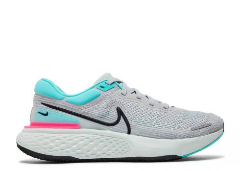 Nike Zoomx Invincible Run Flyknit Grey Fog Dynamic Turquoise Pink Hyper Black CT2228-003