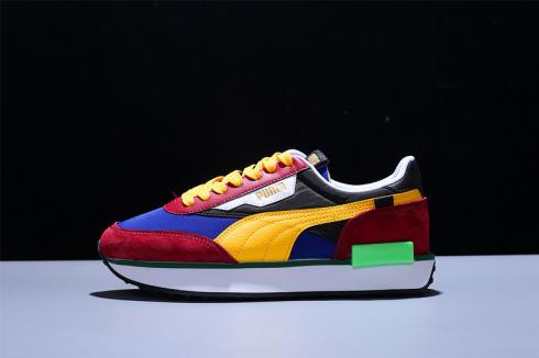 Puma Basket Classic Tiger Mesh Red Yellow Casual Shoes 372053-01