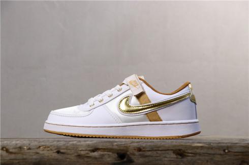 Wms Nike Vandal Low supreme Lt White Brown Gold Running Shoes 520018-106