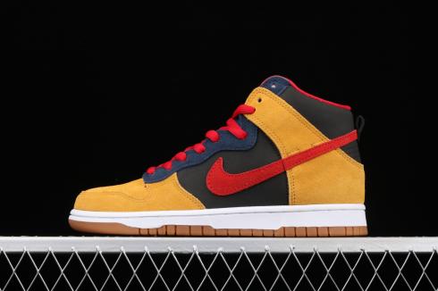 Nike Dunk SB High Reese Forbes Denim Black Red Dark Obsidian 313171-400