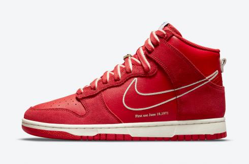 Nike SB Dunk High First Use University Red White Sail DH0960-600