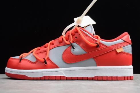 2019 Off White x Nike Dunk Low University Red CT0856 600