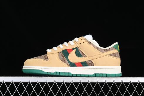 Nike SB Dunk Low Gucci Light Yellow Brown Green Red XH1733-003