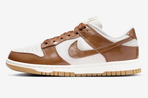 Nike SB Dunk Low Lux Phantom Ale Brown Ostrich Sail Metallic Gold FJ2260-001