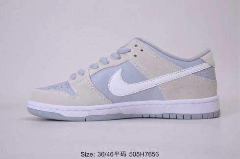 Nike SB Dunk Low Pro Color White Grey Running Shoes AR0788-110
