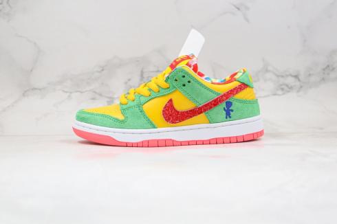 Nike SB Dunk Low Pro Green Red Yellow Shoes BQ6817-116