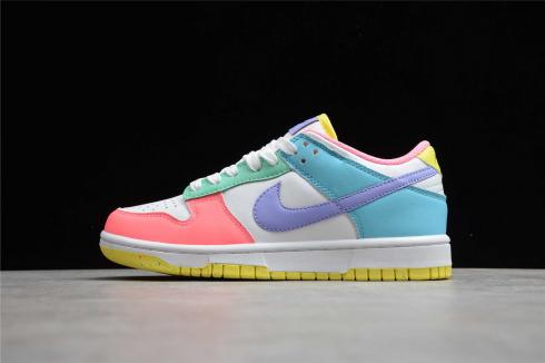 Nike SB Dunk Low SE Easter White Green Glow Sunset Pulse DD1872-100