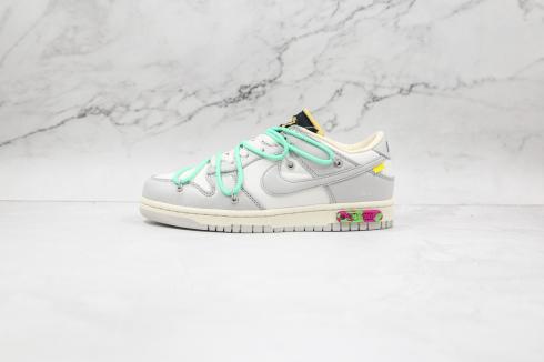 Off-White x Nike SB Dunk Low 04 of 50 OW White Grey Green DM1602-114