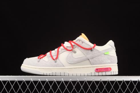 Off-White x Nike SB Dunk Low Lot 27 of 50 Neutral Grey Global Red DJ0950-103