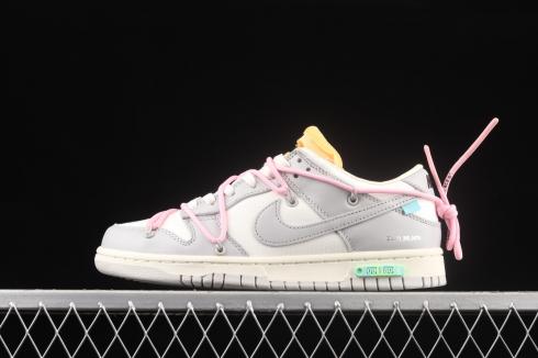 Off-White x Nike SB Dunk Low Lot 9 of 50 Sail Neutral Grey Pink DM1602-109