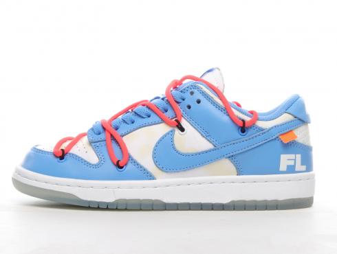 Off-White x Nike SB Dunk Low White Blue Red CT0856-403