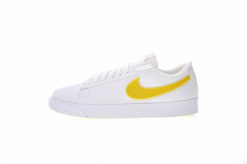 Nike SB Blazer Low Pop PS White Yellow Casual Shoes AQ5605-101
