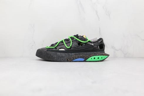 Off-White x Nike SB Blazer Low Black Green Blue Shoes DH7863-001