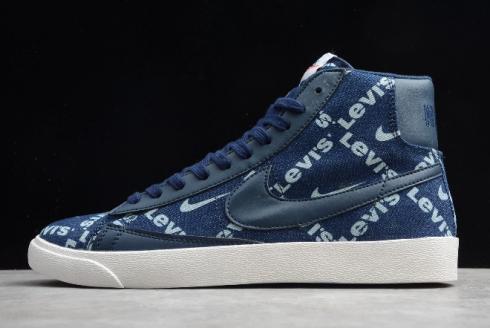 2020 Levis x Nike Blazer Mid QS HH Navy Blue White LH8238 002A