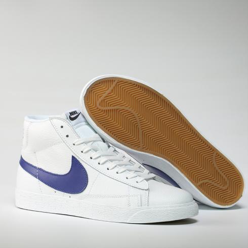 Nike Blazer Mid Lifestyle Shoes White Blue