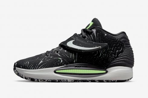 Nike Zoom KD 14 Black Lime Glow Grey Fog White CW3935-005