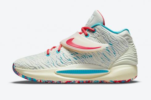 Nike Zoom KD 14 EP Cashmere White Turquoise Blue Multi-Color CZ0170-700
