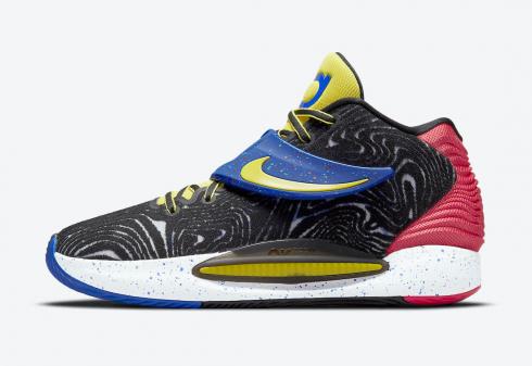 Nike Zoom KD 14 Pop Art Black White Yellow Strike Fusion Red CW3935-004