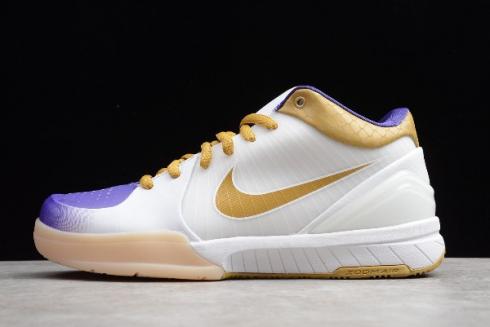2019 Nike Zoom Kobe 4 White Metallic Gold Purple 4344335 171