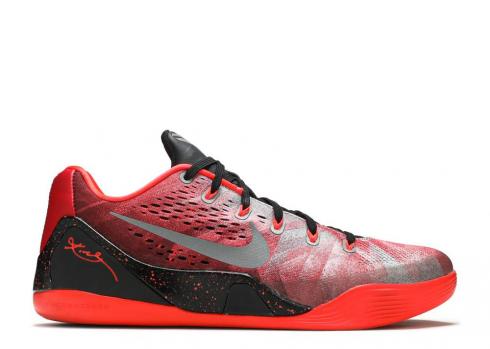 Nike Kobe 9 Em Premium Gym Red Metallic Bright Crimson Silver 652908-606
