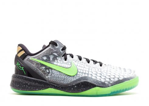 Kobe 8 Gs Christmas Elctrc Cl Grey Black Green Gl Metallic 555586-004