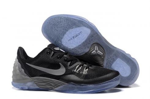 Nike Men Kobe Venomenon 5 Basketball Shoes Black Silver Gray 749884 001