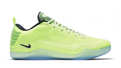 Nike Kobe 11 Elite Low Green Black Mens Basketball Shoes 822675-705
