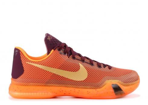 Kobe 10 Orange Mrlt Gold Red Total Vlln Metallic 705317-676