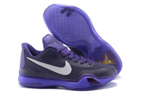 Nike Kobe 10 X EP Low Purple White Men Basketball Shoes 745334