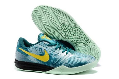 Nike KB Mentality Kobe Bryant Teal Green Yellow Men Basketball Shoes 704942-300