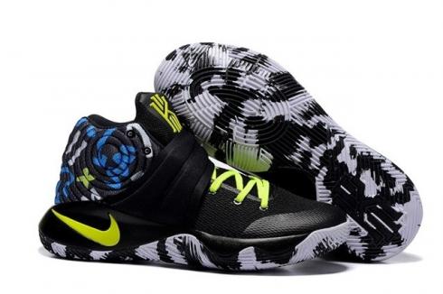 Nike Kyrie 2 II EP Black Camo Blue Lemon Green Men basketball Shoes 819583 205