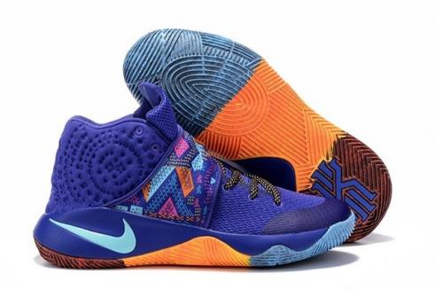 Nike Kyrie 2 II Effect EP Ivring Purple Blue Orange Men basketball Shoes 819583 300