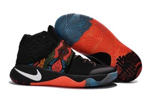 Nike Kyrie II 2 Pure Black Colorful Navy Orange Men Shoes Basketball Sneakers 828375-099