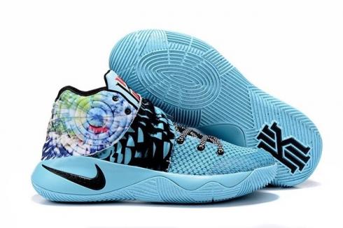 Nike Kyrie II 2 Tie Dye Effect Light Blue Black Multi Color Shoes 819583 Unisex