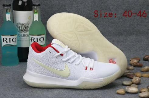 Nike Zoom Kyrie 3 EP Men Basketball Shoesk All White Red