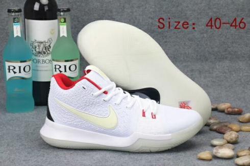Nike Zoom Kyrie 3 EP Men Basketball Shoesk All White Red Black
