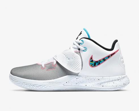 Nike Zoom Kyrie Flytrap 3 South Beach White Blue Fury Opti Yellow Black BQ3060-104